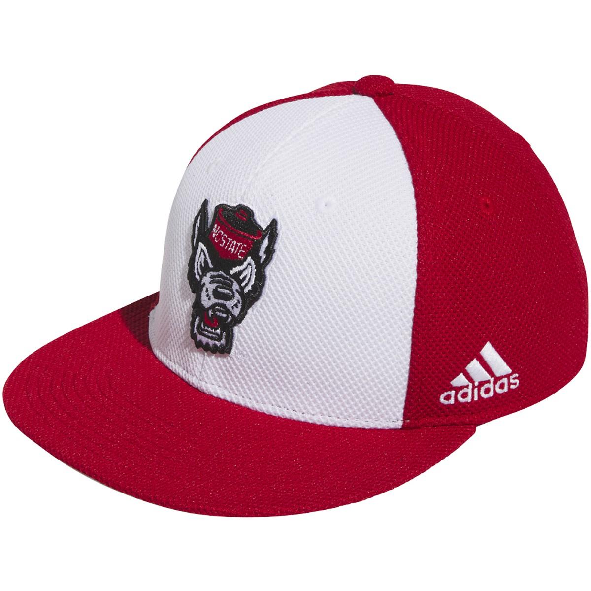 White/Red Sideline 2025 Fitted On Field Hat Flatbrim / Mesh